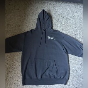 Gray Tupac Hoodie for Men